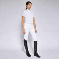 Cavalleria Toscana koszulka Perforated Jersey S/S Button Competition Polo white S